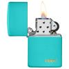 Zippo Flat Turquoise Zippo Lasered